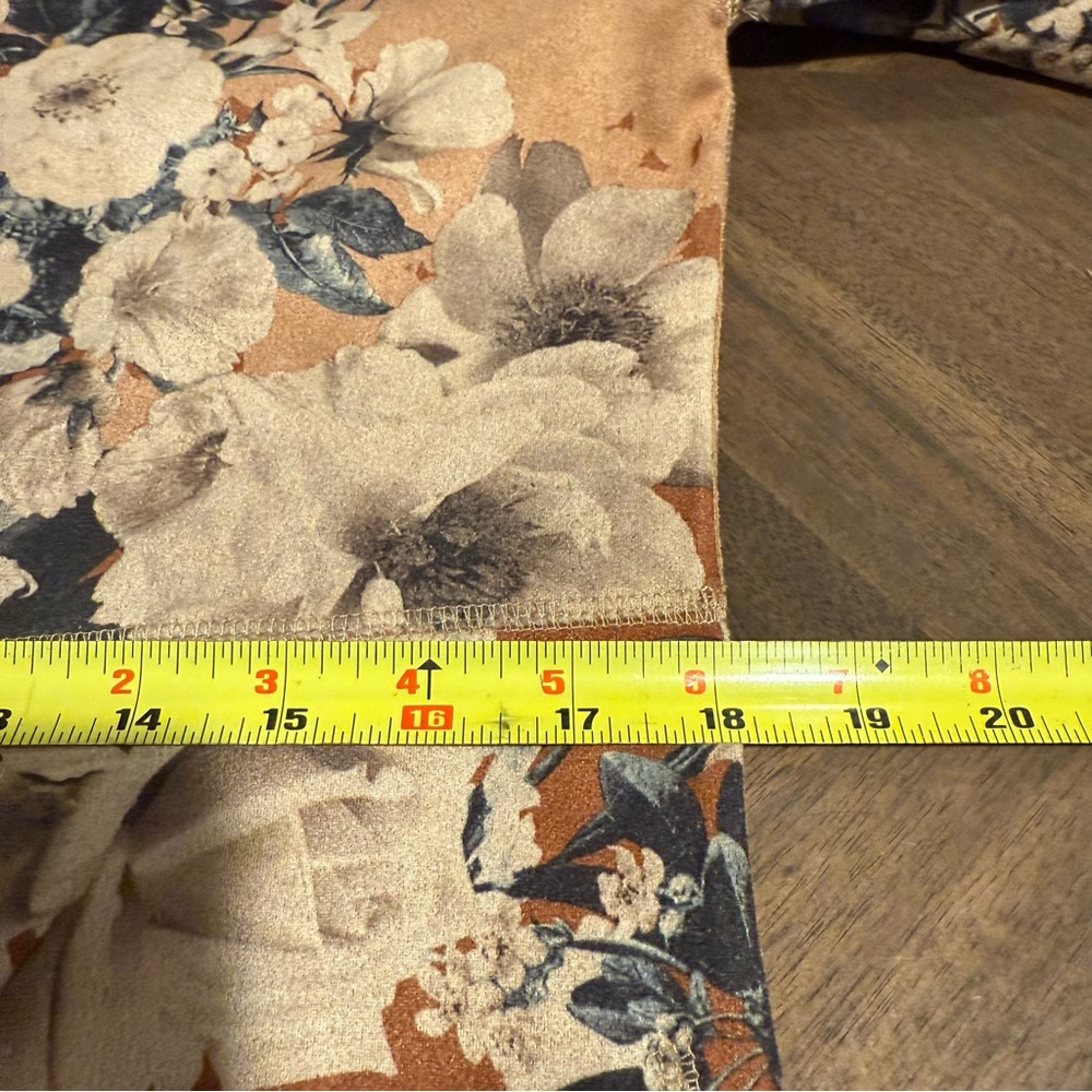 Solitaire (Anthropologie) Floral Faux Suede Folk Jacket Duster, Size Small - Picture 10 of 13